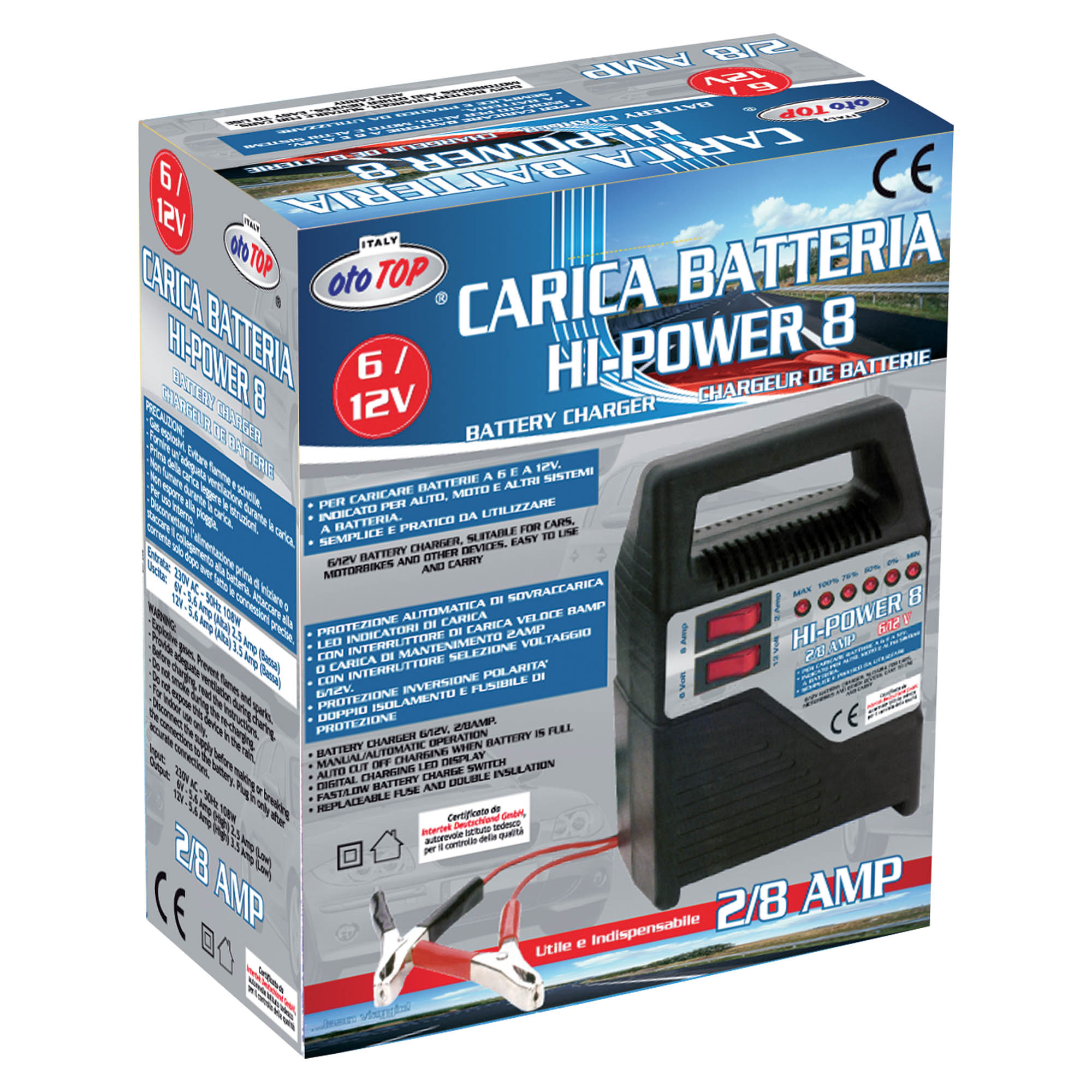Carica batterie ototop dac Hi power 8 2