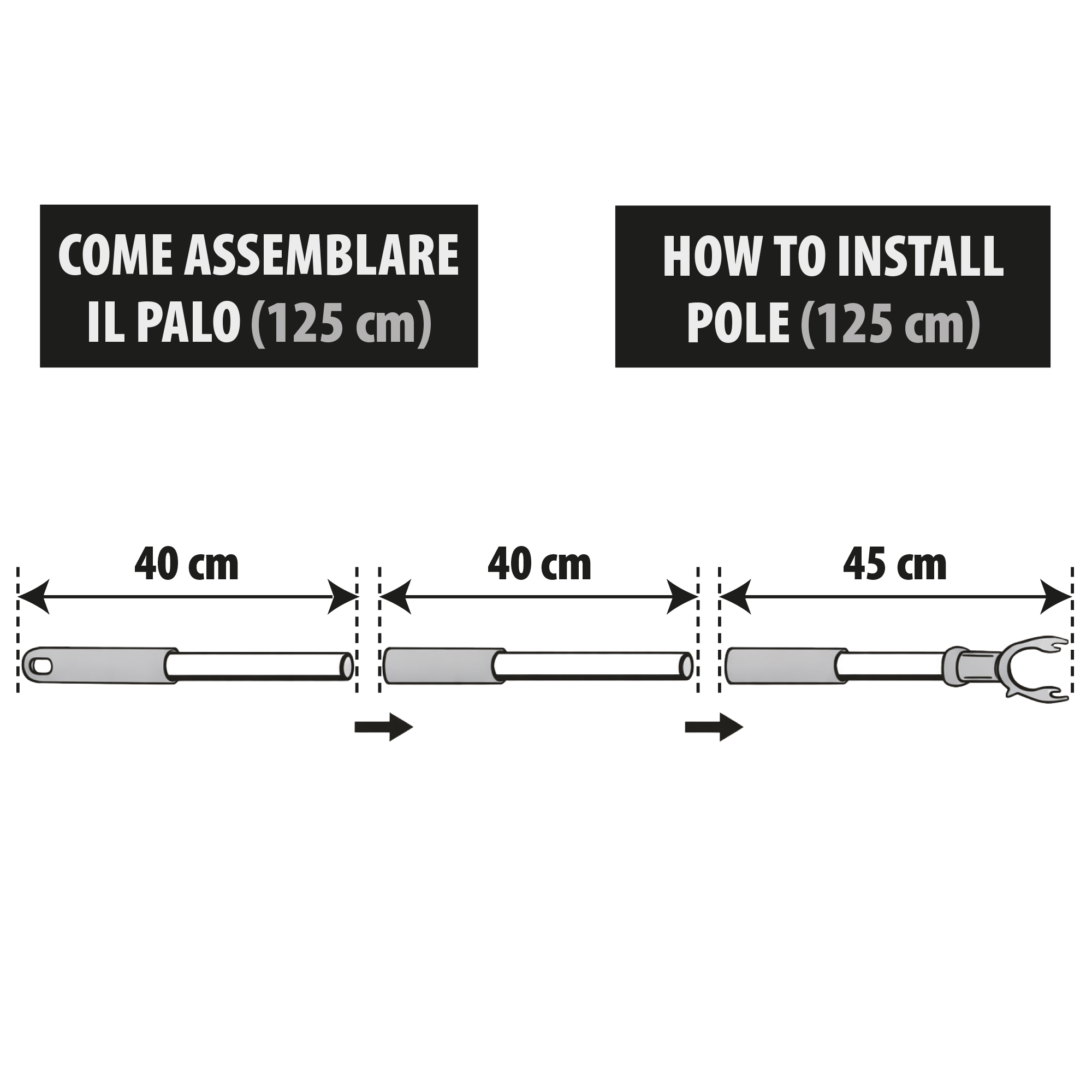 Palo per telo_assemblaggio