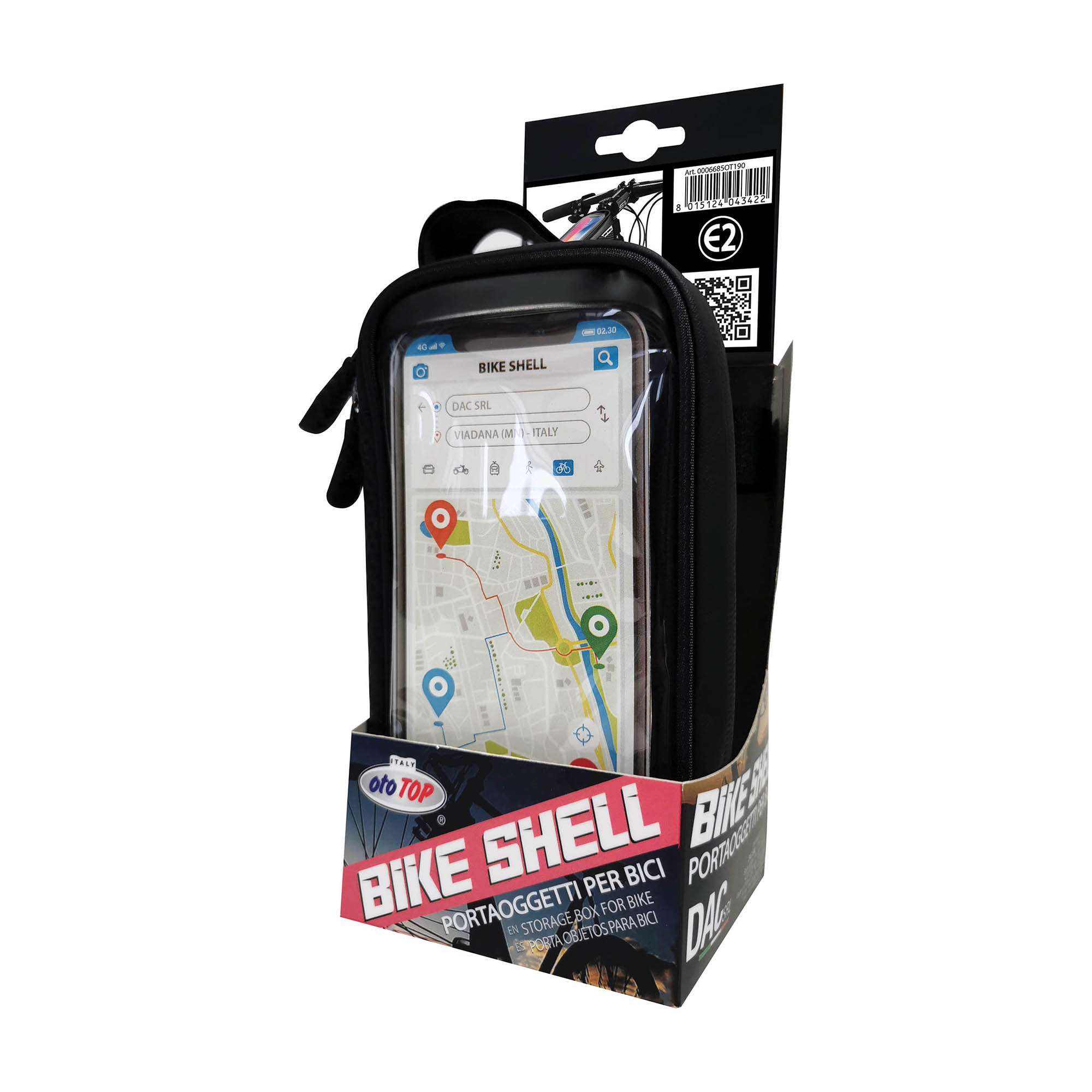 e2 bike shell portaoggetti bici ototop dac maranello
