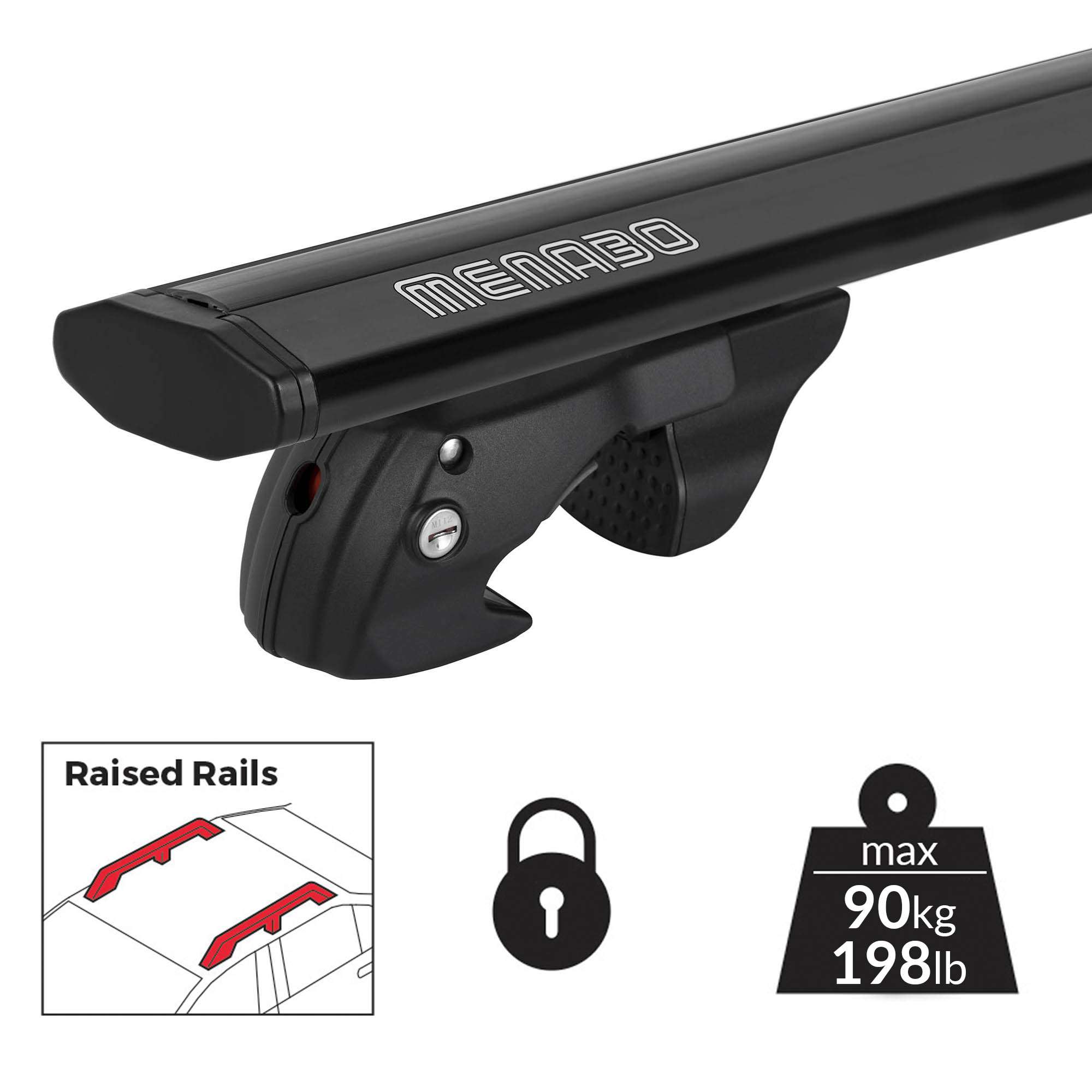 jackson black barre da tetto menabo dac ototop maranello NEW