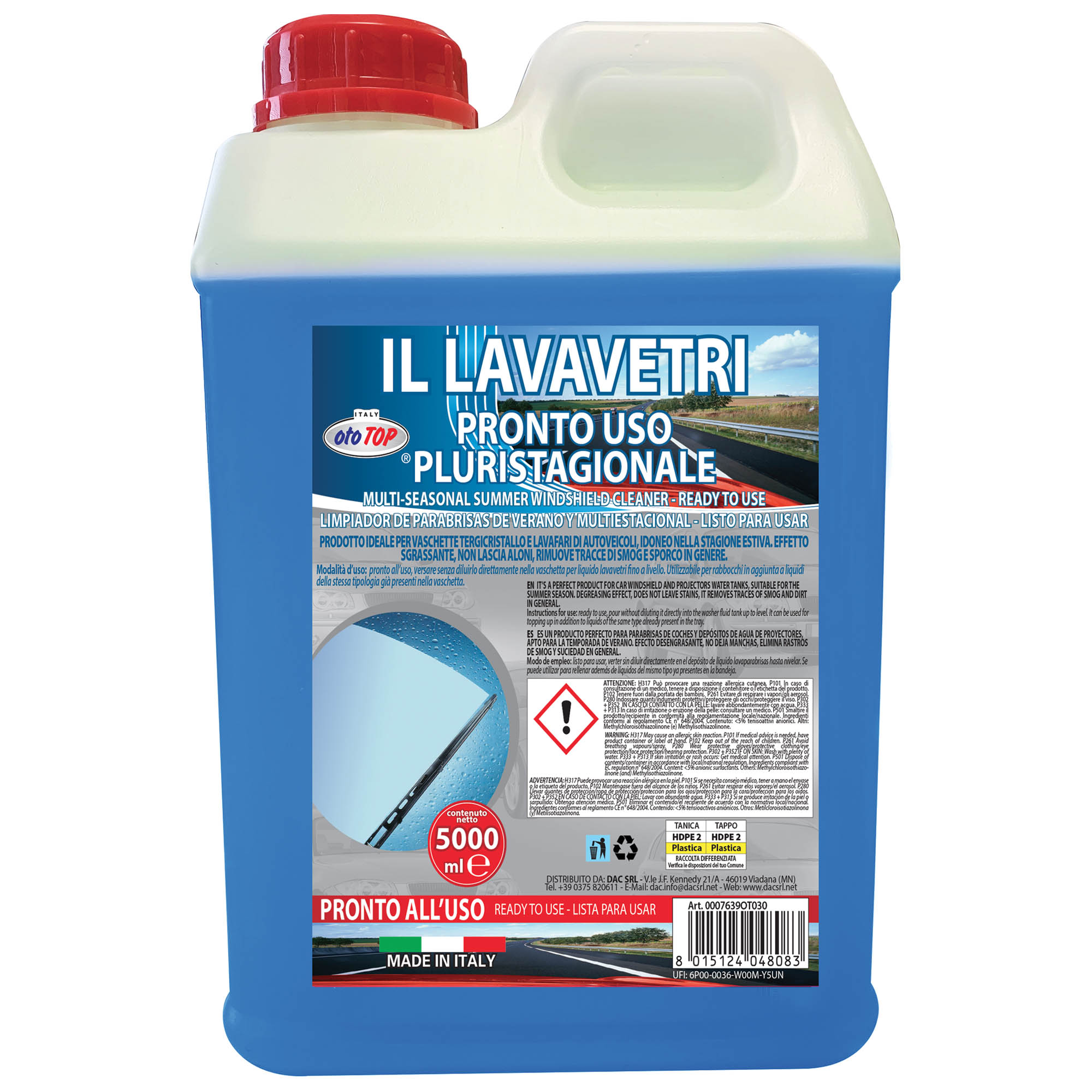 lavavetri pluristagionale pronto uso 5 litri dac ototop maranello