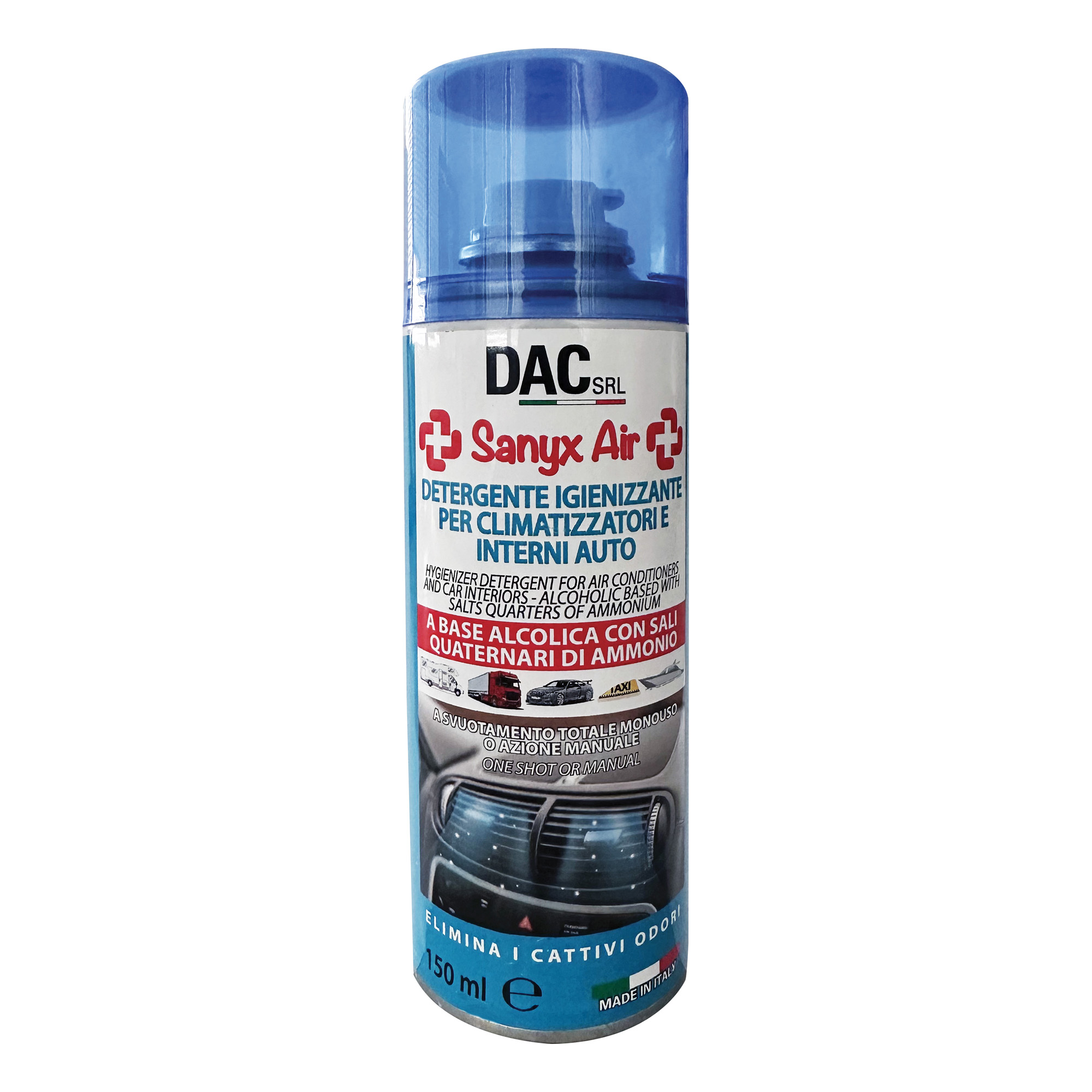 Spray igienizzante per interni auto - 150 ml - SANYX AIR – DAC Srl